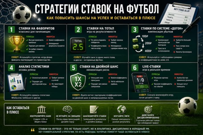 Стратегии ставок и аналитики на футбол: как повысить шансы на успех